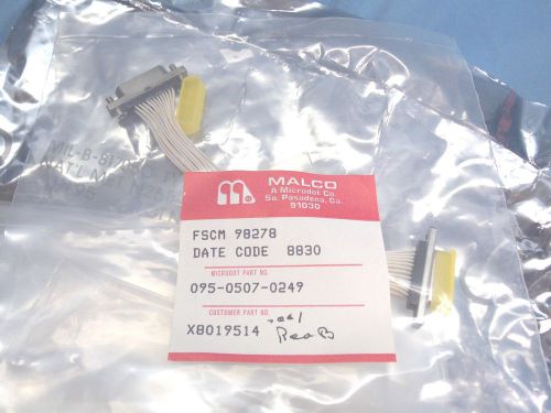 Malco X8019514-001 Connector Cable Assembly 095-0507-0249 NEW 15each