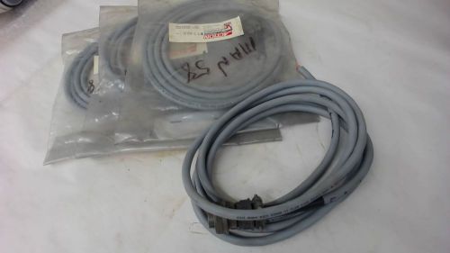 LOT OF 4, 8&#039; 3 WIRE CABLE W/ CROWN CONNECTOR, MS3057-6A 4 PIN FEMALE