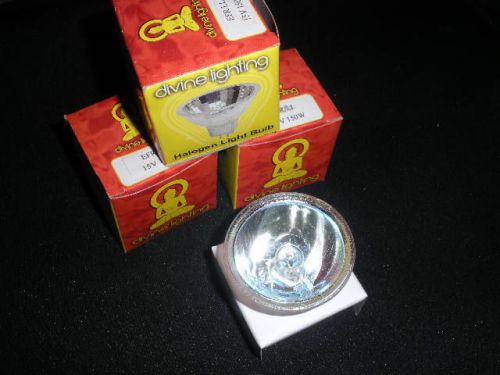 3 New Divine Light EFR LL Long Life Bulbs Lamps Halogen 15 Volts 150 Watts Lamp