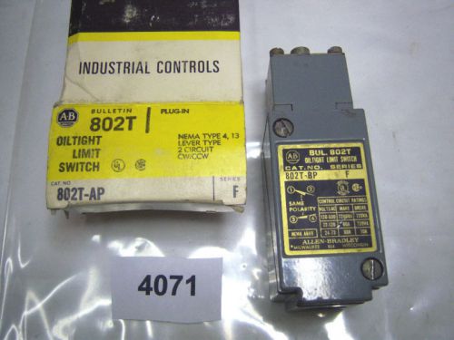 (4071)c allen bradley limit switch 802t-bp 60 a 120/600v for sale