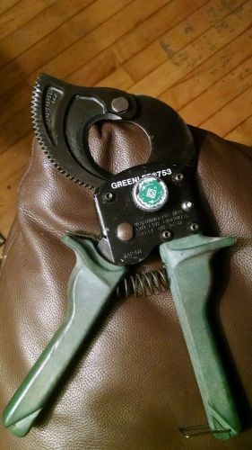 ELECTRICIAN&#039;S GREENLEE #753 RATCHET CABLE CUTTER TOOL