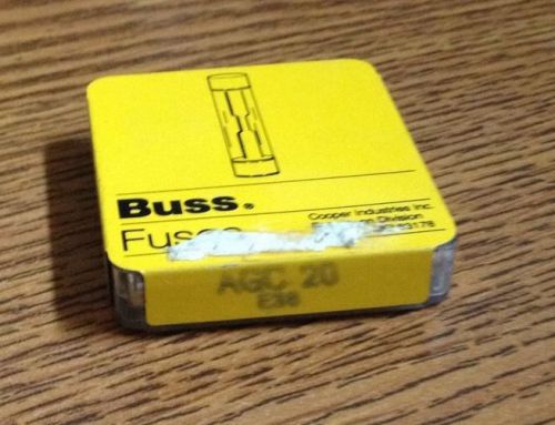 Buss AGC-20 Fuse Pack of 5 **NEW** AGC20 Old Stock