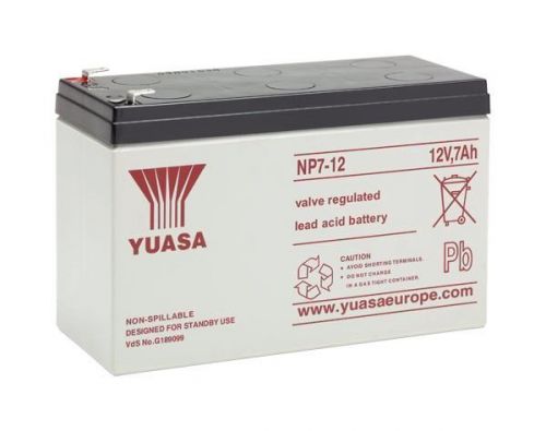 Yuasa NP7-12 Battery 12V 7.0Ah valve regulated lead acid battery