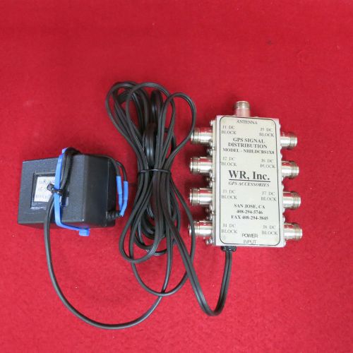 WR Inc GPS Signal Distribution Amplifier NHILDCBS 1X8 Type N  W/ Power Supply