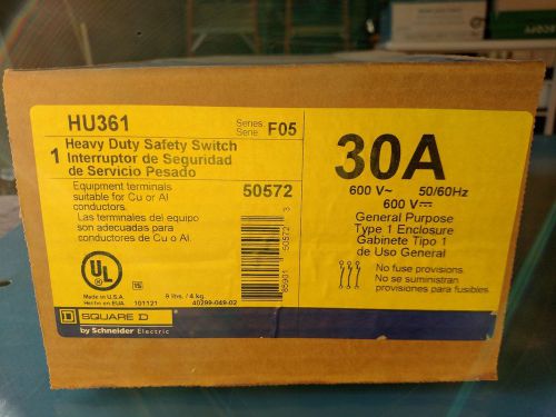 Square D 30A 600V HU361 Heavy Duty Safety Switch