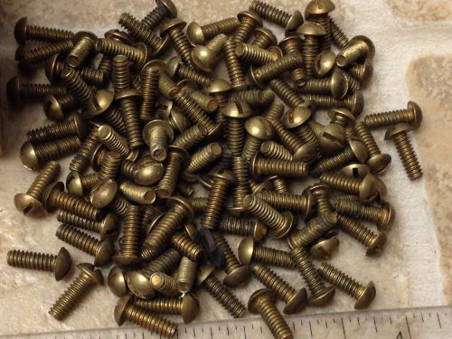 3/8 6 32 slotted round head solid brass screws rare vintage 50s american screw for sale