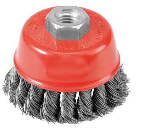 (7) 4&#034; x 5/8&#034; knot wire cup brush for angle grinders knotted wheel for sale