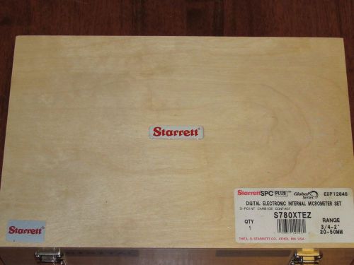 Brand new Starrett Digital internal ID bore gage micrometer set 0.750 to 2.000