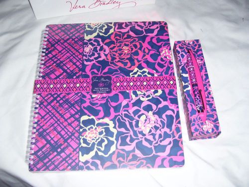 Vera Bradley 3 Subject Notebook with Pockets   Ball Point Pen in Katalina Pink