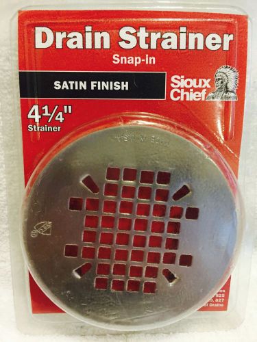 Sioux Chief Drain Strainer Snap-in, 4 1/4&#034; Satin Finish, Brand New!