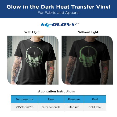 20&#034;x 5yds heat transfer vinyl - glow in dark for sale