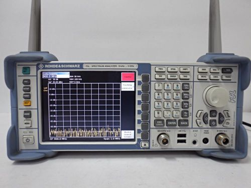 R&amp;S FSL3.13  Spectrum Analyzer, 9 kHz to 3 GHz W/tracking generator, FSL3