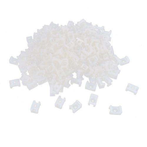 White plastic 5mm wire buddle cable tie mount saddle 1000pcs for sale