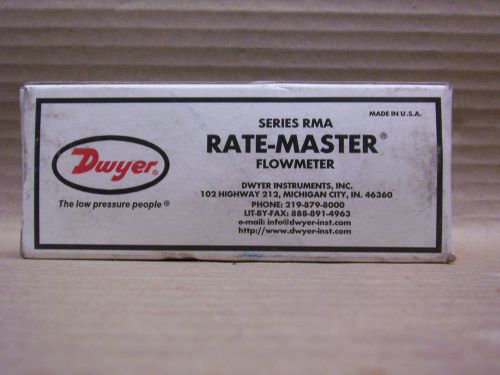 NEW DWYER RATE-MASTER FLOWMETER, SERIES RMA-3-SSV