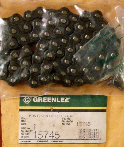 New greenlee 640 cable puller motor gear drive chain #15745 68p #35 with link for sale