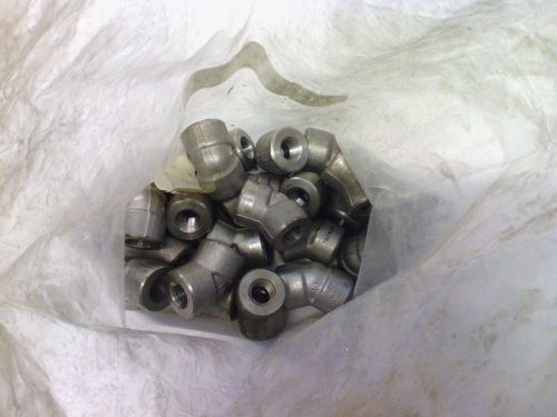 NEW 1/4 3000# 304/304L Forged Stainless Steel 45-Degree Elbow, Lot of 23