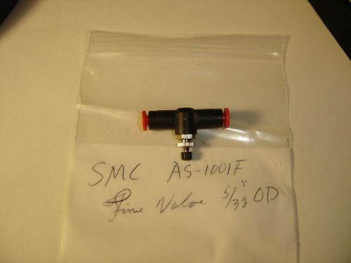SMC AS-1001F LINE VALVE 5/32&#034; (4 MM) OD TUBE PRESS IN LOCK NNB