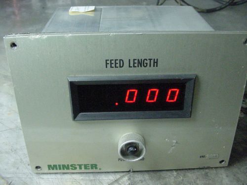 Minster Feed Length Digital Readout Indicator BUL-490-0310 X-1-LPE-550A 490-OPEC