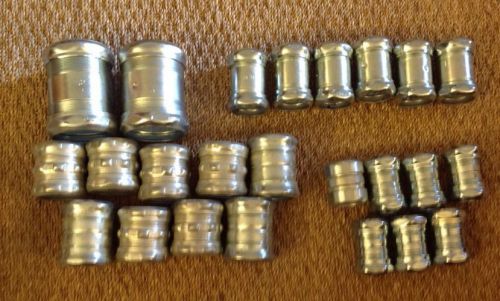 Huge lot of 24 conduit compression couplings mixed sizes 1.25&#034; 1.5&#034; 2&#034; 2.5&#034;(520)