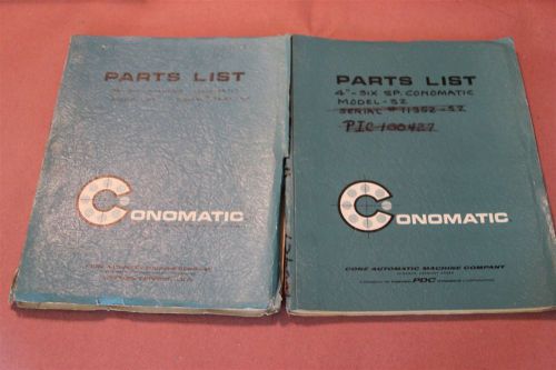 Conomatic 4&#034; spindle model sz 6 spindle boring machine parts manual for sale