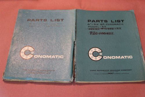 Conomatic 4&#034; Spindle Model SZ 6 Spindle Boring Machine Parts Manual