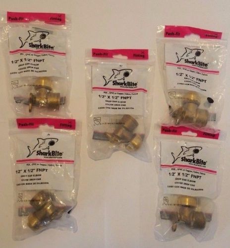 5 pack sharkbite u334a 1/2-inch by 1/2-inch fnpt drop ear 90 elbow 5 total for sale