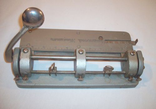 Vintage industrial wilson jones hummer 3 hole punch #308 heavy iron for sale