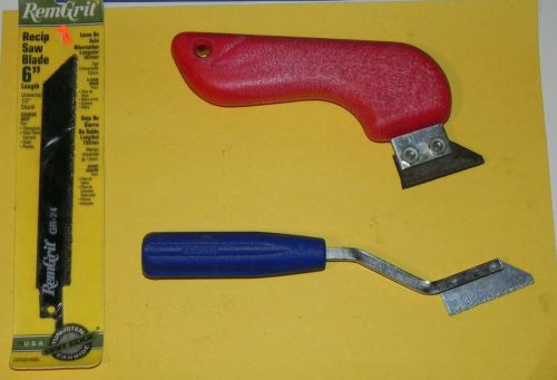 2 Grout Saw  two hands saw  one sawzall blade tile tools replacement fix
