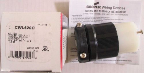 Arrow hart 20a 250v locking connector cwl1620c #61v for sale
