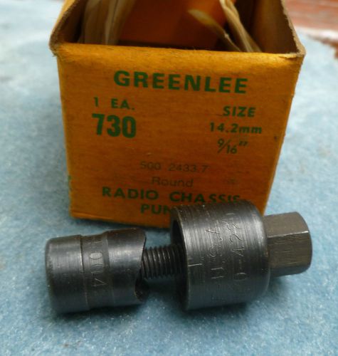 Greenlee 730 9/16&#034; Round 14.2mm Radio Chassis Knockout Punch