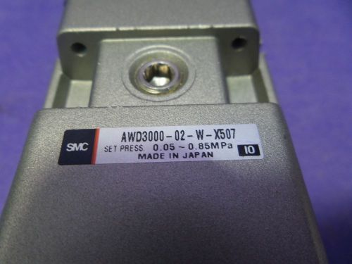 SMC AW3000-02-W-X507 FILTER REGULATOR MODULAR, USED