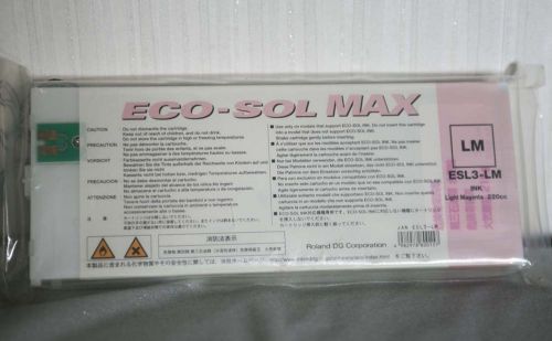 Roland Ink Cartridge Eco Sol Max Light Magenta 220ml ESL3-LM. New + Sealed.