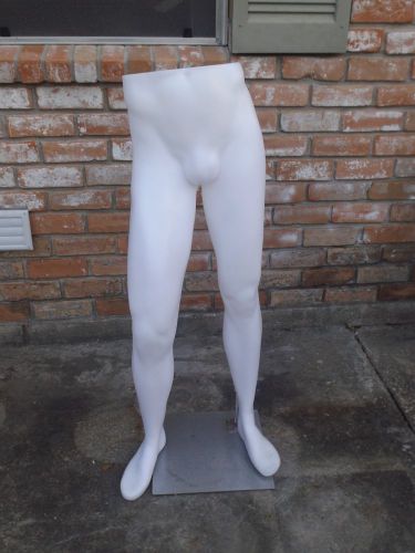 MALE 1/2 BODY LEGS MANNEQUIN RETAIL DISPLAY QUALITY with STAND blowmold PLASTIC