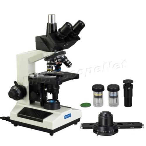 OMAX Trinocular Biological Compound Phase Contrast LED Microscope 40X-2000X