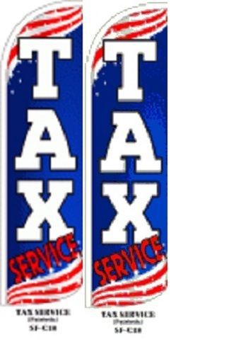 Tax Service King Size Windless 38 x 138 in Polyester Swooper Flag pk of 2