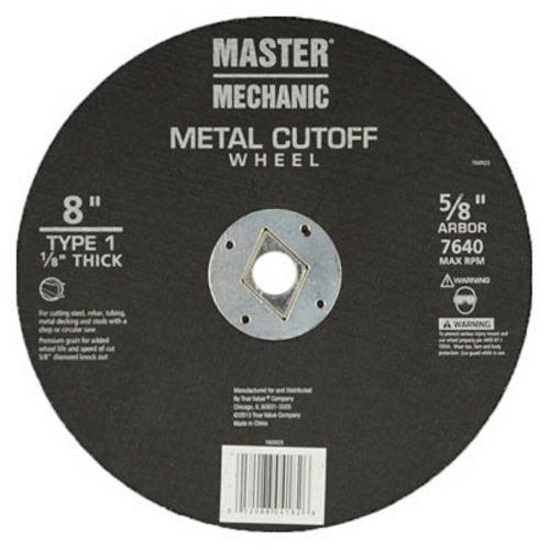 Master Mechanic 8&#034; x 1/8&#034; Arbor, Metal Cutoff Wheel 760923