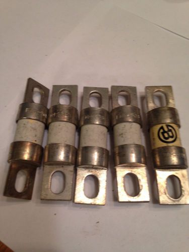 Lot OF 5 Bussmann FWH-50B FWH50B 50 Amp Fuses Semiconductor 500 Volt AC/DC