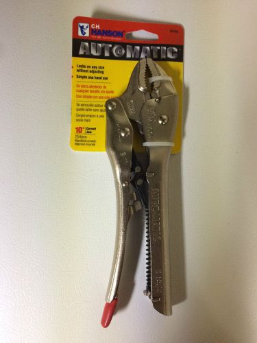 Ch hanson 10100 10&#034; automatic locking pliers - curved jaw new for sale