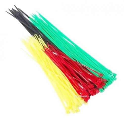 90 pcs nylon cable zip ties assorted size 95-250 mm self lock tie wire mix color for sale