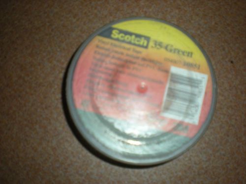 One (1) roll USA 3M Scotch 35 GREEN Electrical Tape 3/4&#034; x 66&#039; 7 mil