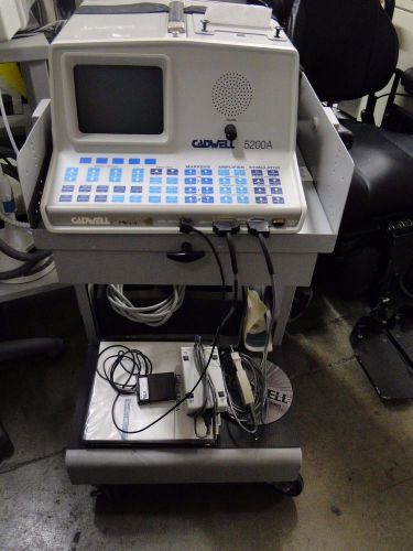 CADWELL 5200A TYPE CF NEUROLOGY COMPUTER with Cart &amp; Manual