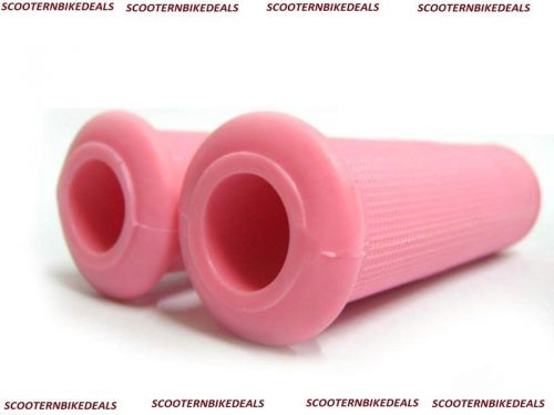 EARLY VESPA VBA &amp; OLD MODELS PINK RUBBER HAND GRIP COVERS SET 22mm