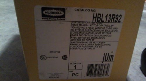 HUBBELL HBL13R92D NEW IN BOX 30A 600V MOTOR DISC
