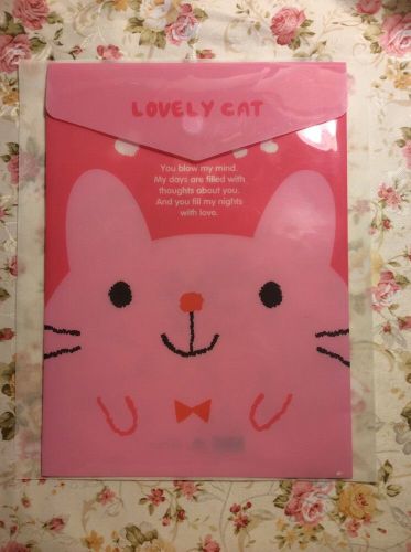 A4 File Folder holder Document Bag kawaii cute Cartoon Envelope Animal Cat