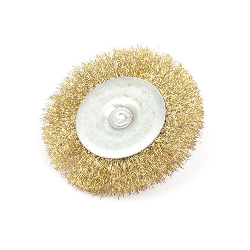 6mm shank 100mm dia crimped steel wire wheel polishing brushes 45mm long for sale