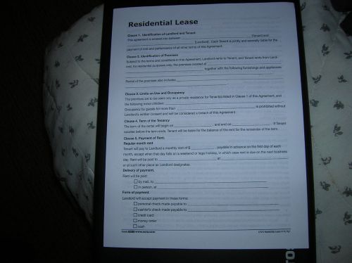 5 page residential lease