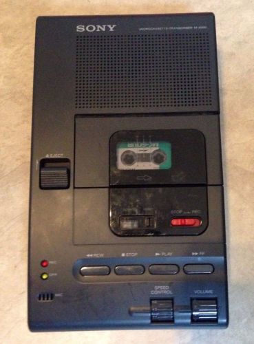 Sony M-2000 MicroCassette Voice Recorder Transcriber Dictation Machine Tested