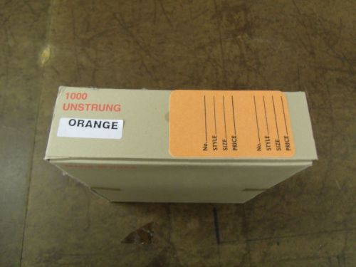 Bulk-Lot-box of  1,000 unstrung price tags .-hang tags--orange-2 7/8&#034;X1 3/4&#034;