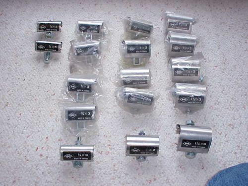 Stainless steel pipe repair clamps, box lot of 17,  4 sizes  NEW