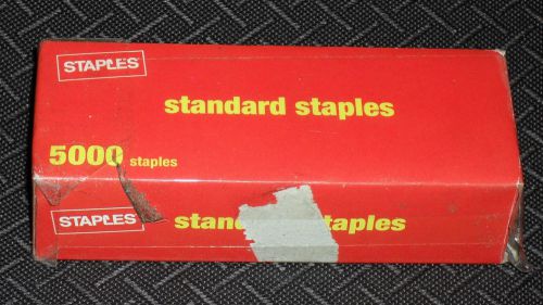 NEW ~ STAPLES Standard Size BOX of 5,000 OFFICE SUPPLIES